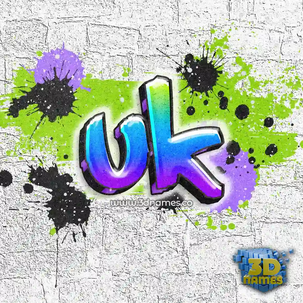 uk in Graffiti Grunge style - 3D name wallpaper