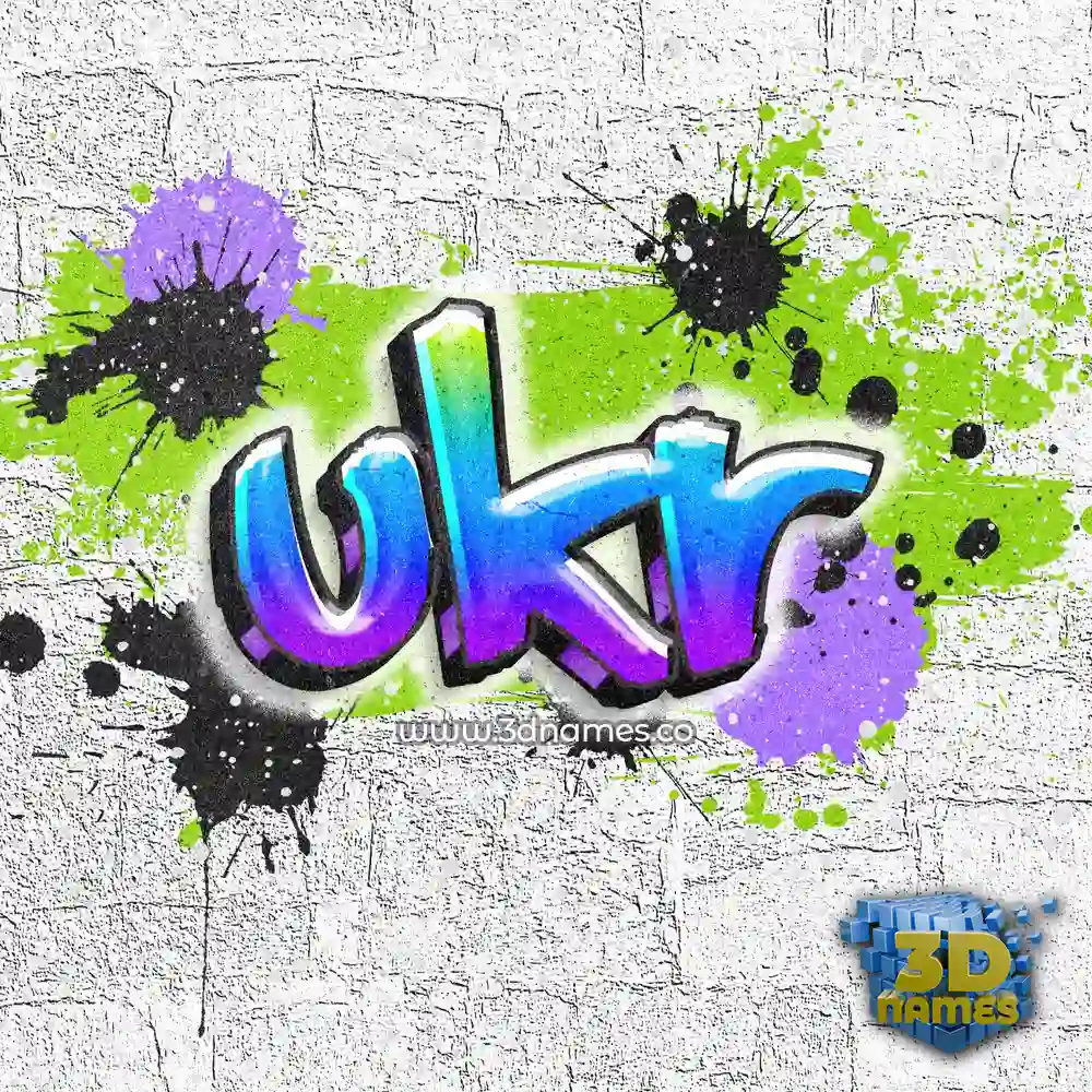 ukr in Graffiti Grunge style - 3D name wallpaper