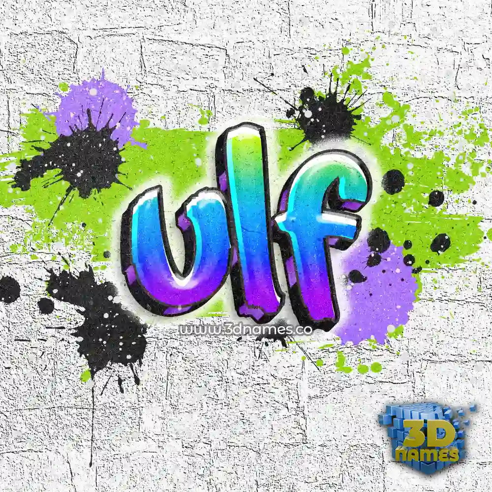 ulf in Graffiti Grunge style - 3D name wallpaper