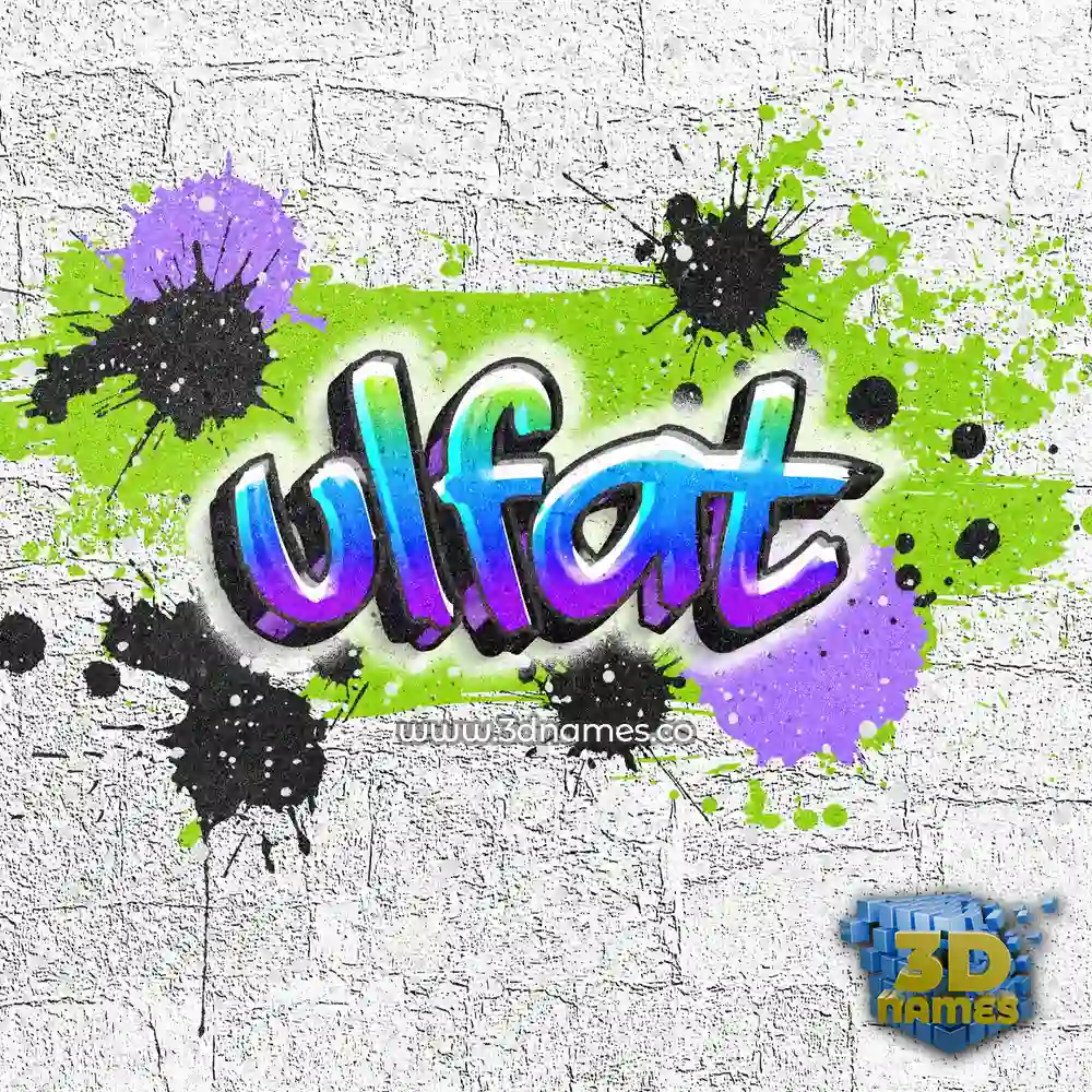 ulfat in Graffiti Grunge style - 3D name wallpaper