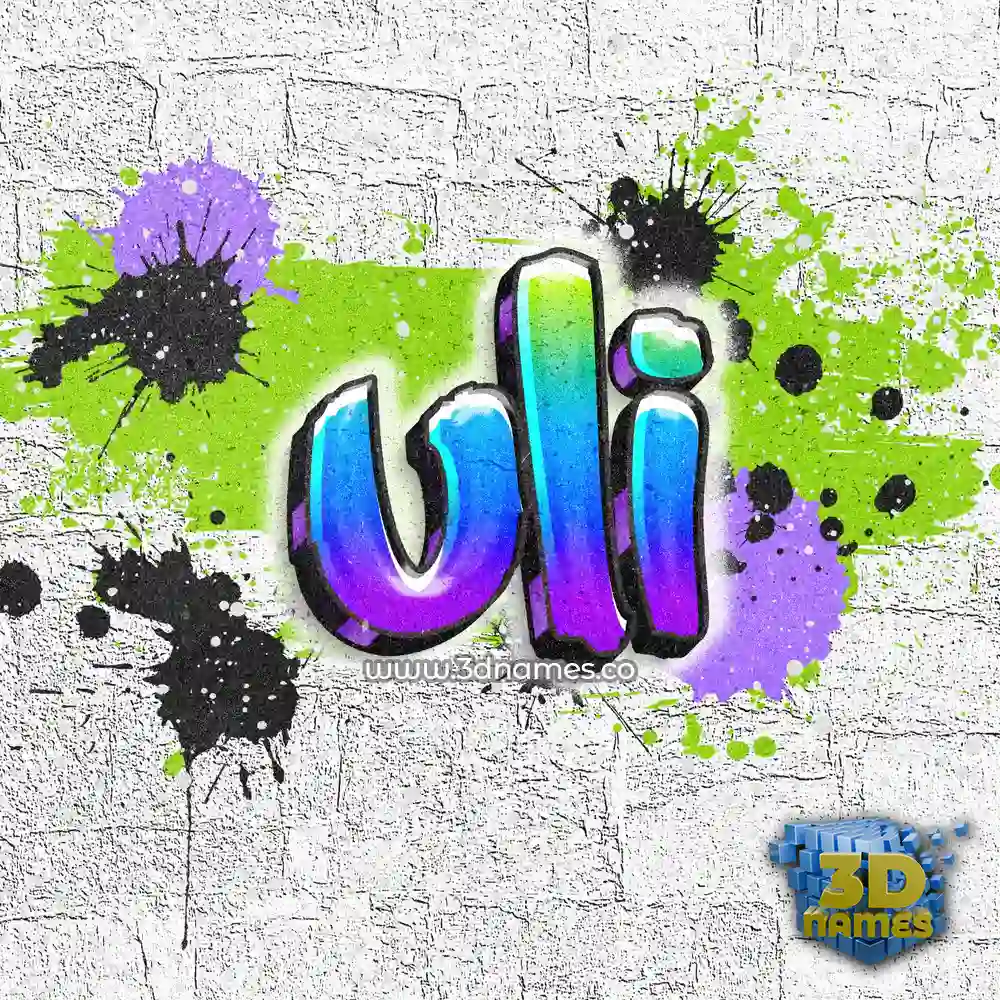 uli in Graffiti Grunge style - 3D name wallpaper