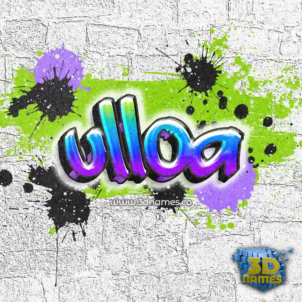 ulloa in Graffiti Grunge style - 3D name wallpaper