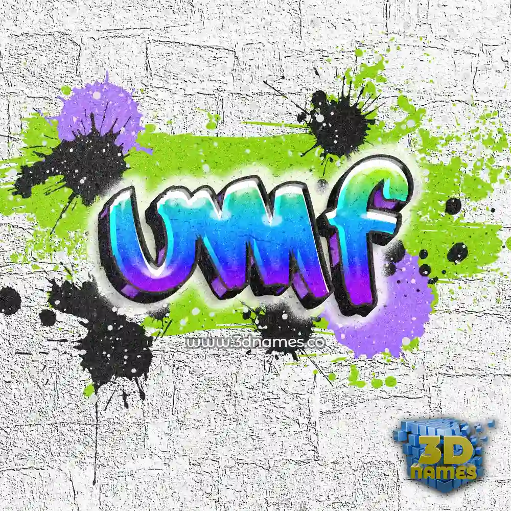 umf in Graffiti Grunge style - 3D name wallpaper