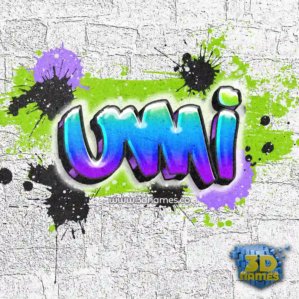 umi in Graffiti Grunge style - 3D name wallpaper