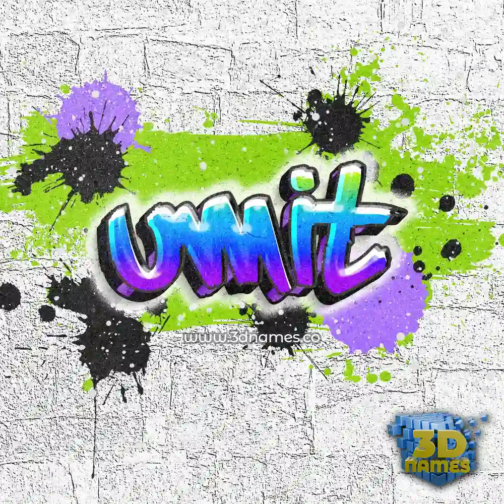 umit in Graffiti Grunge style - 3D name wallpaper