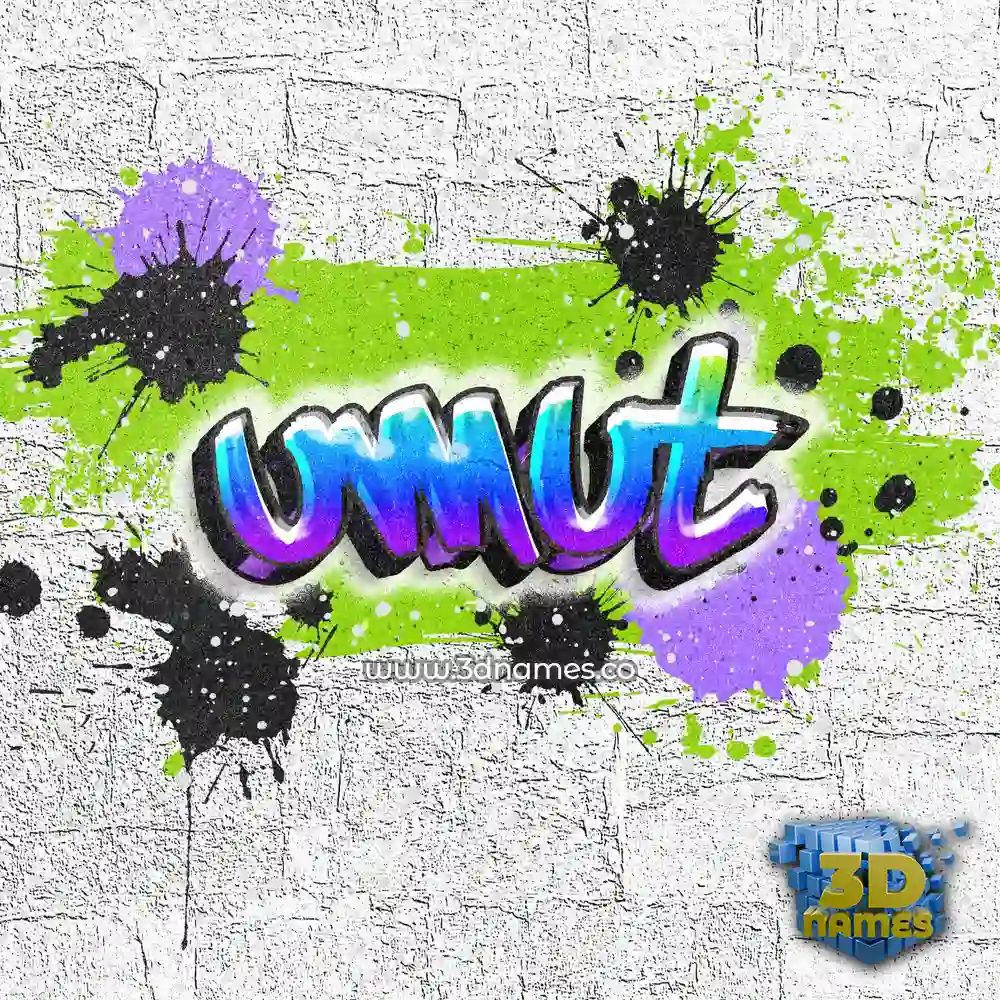 umut in Graffiti Grunge style - 3D name wallpaper