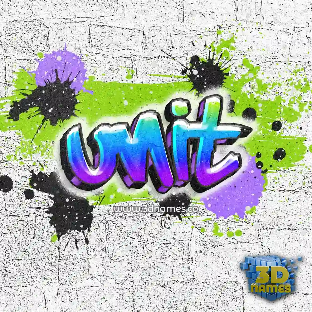 unit in Graffiti Grunge style - 3D name wallpaper