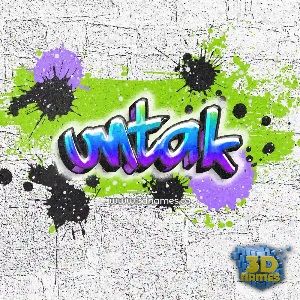 untak in Graffiti Grunge style - 3D name wallpaper