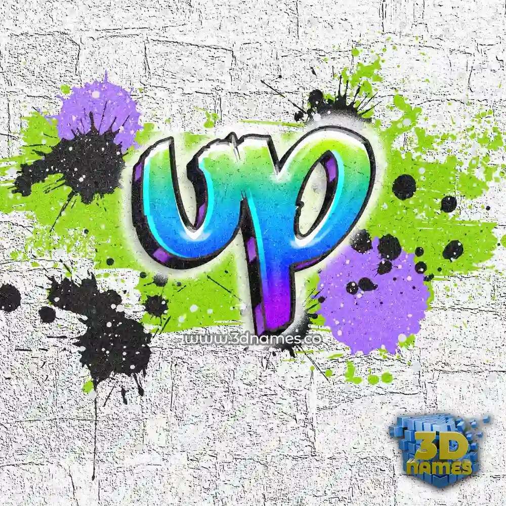 up in Graffiti Grunge style - 3D name wallpaper