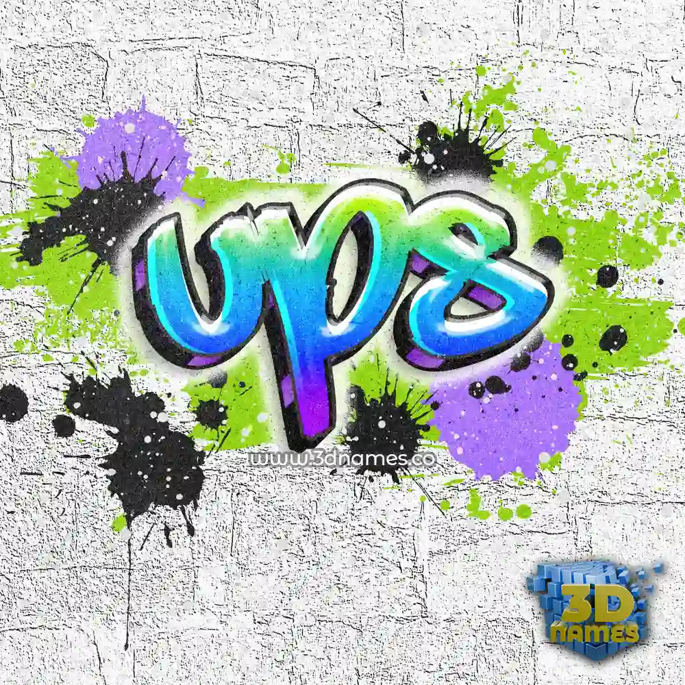 ups in Graffiti Grunge style - 3D name wallpaper
