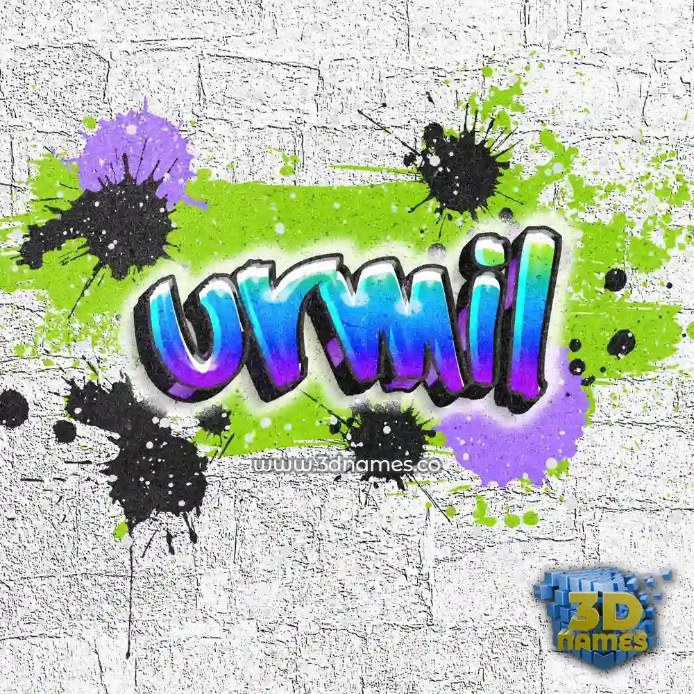 urmil in Graffiti Grunge style - 3D name wallpaper