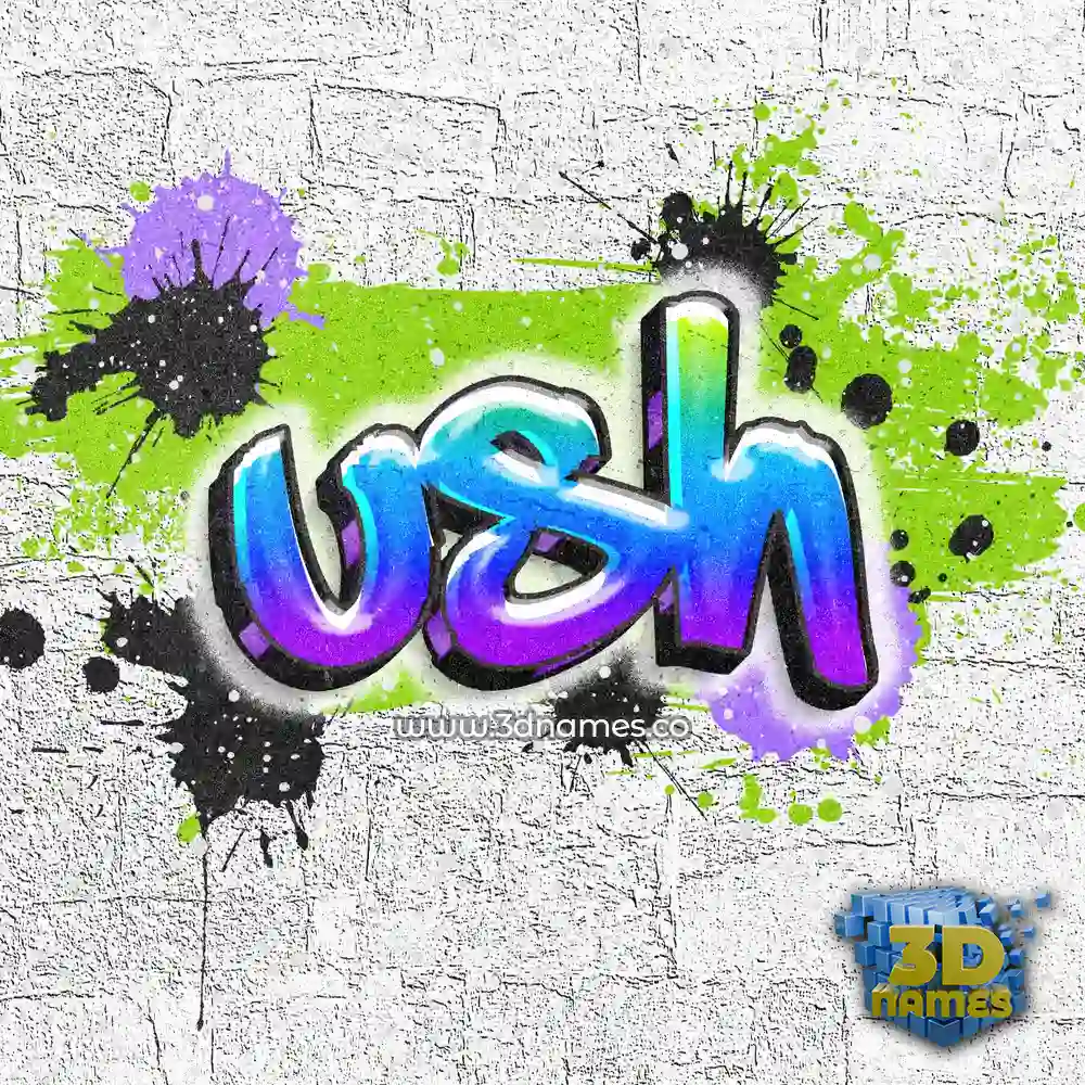 ush in Graffiti Grunge style - 3D name wallpaper