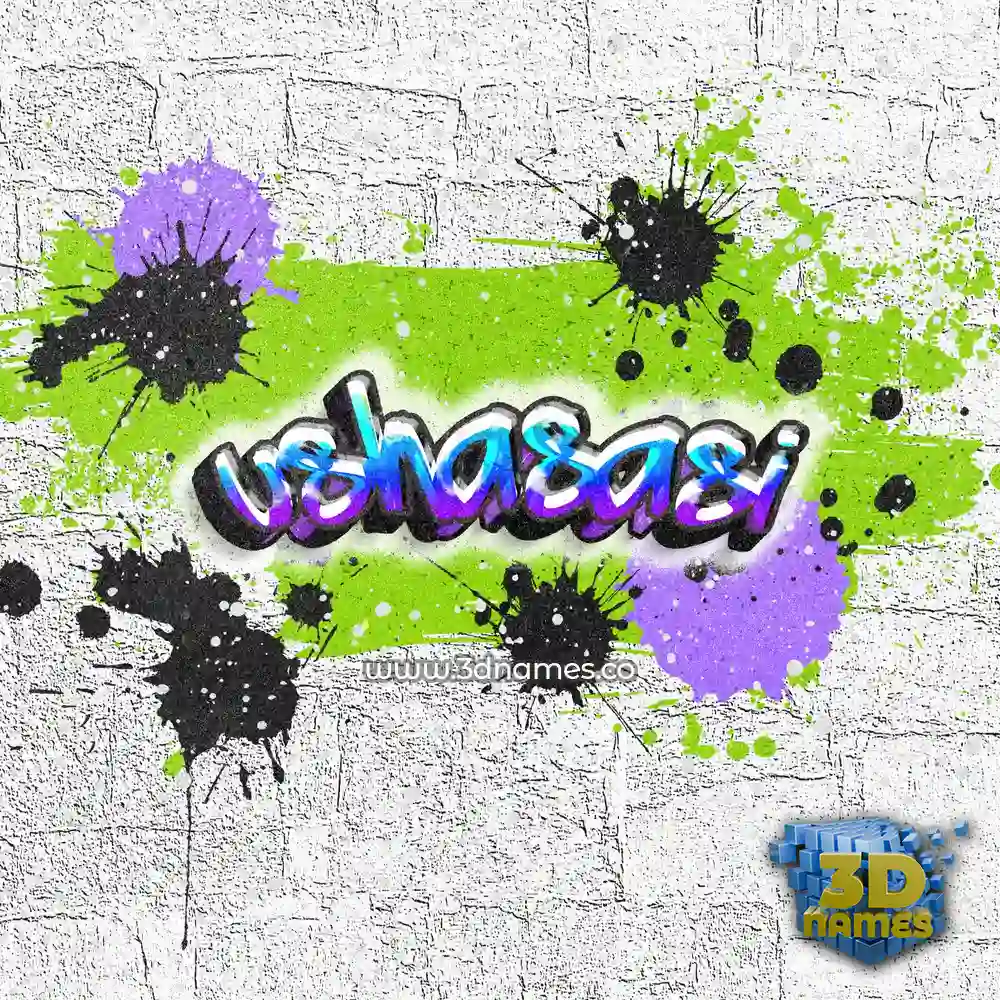ushasasi in Graffiti Grunge style - 3D name wallpaper