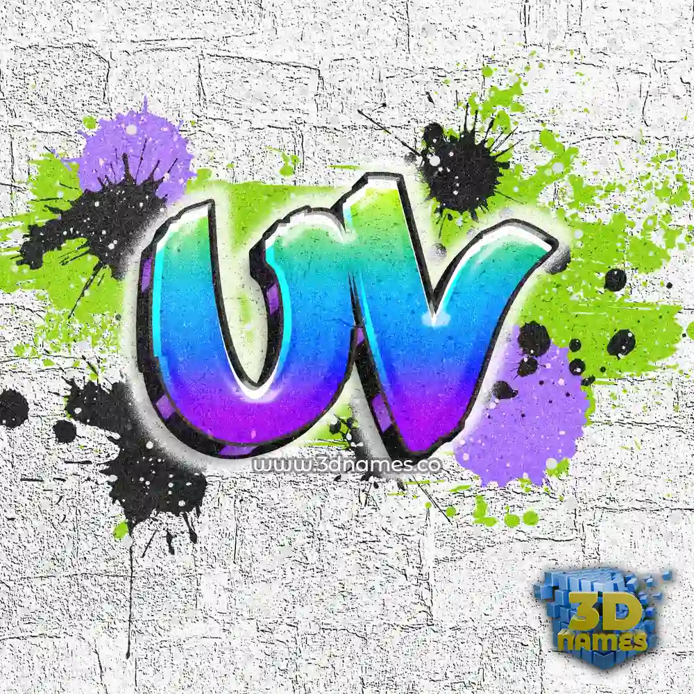 uv in Graffiti Grunge style - 3D name wallpaper