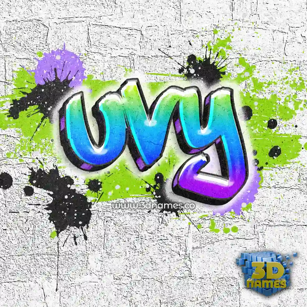 uvy in Graffiti Grunge style - 3D name wallpaper
