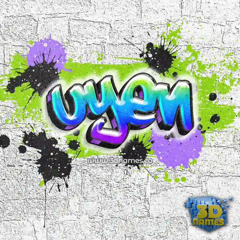 uyen in Graffiti Grunge style - 3D name wallpaper