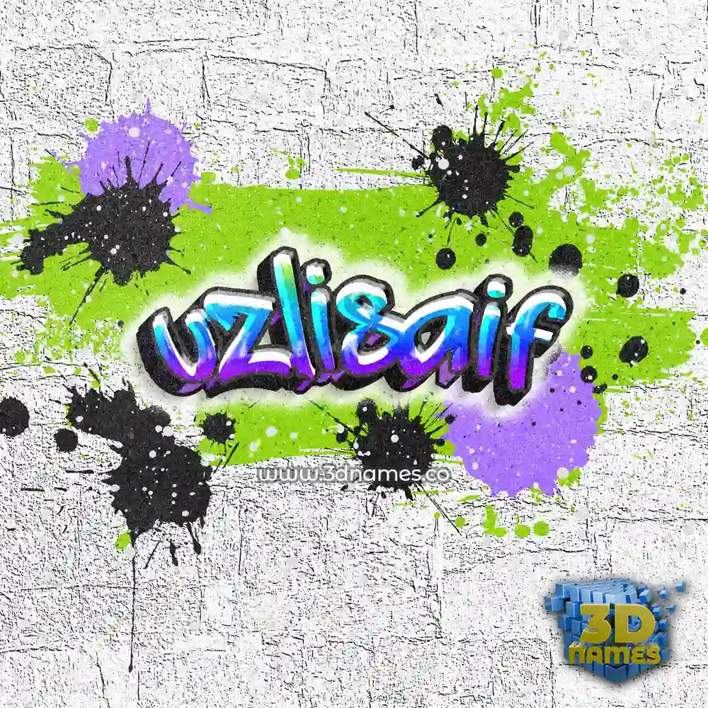 uzlisaif in Graffiti Grunge style - 3D name wallpaper