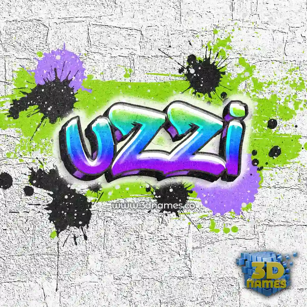 uzzi in Graffiti Grunge style - 3D name wallpaper