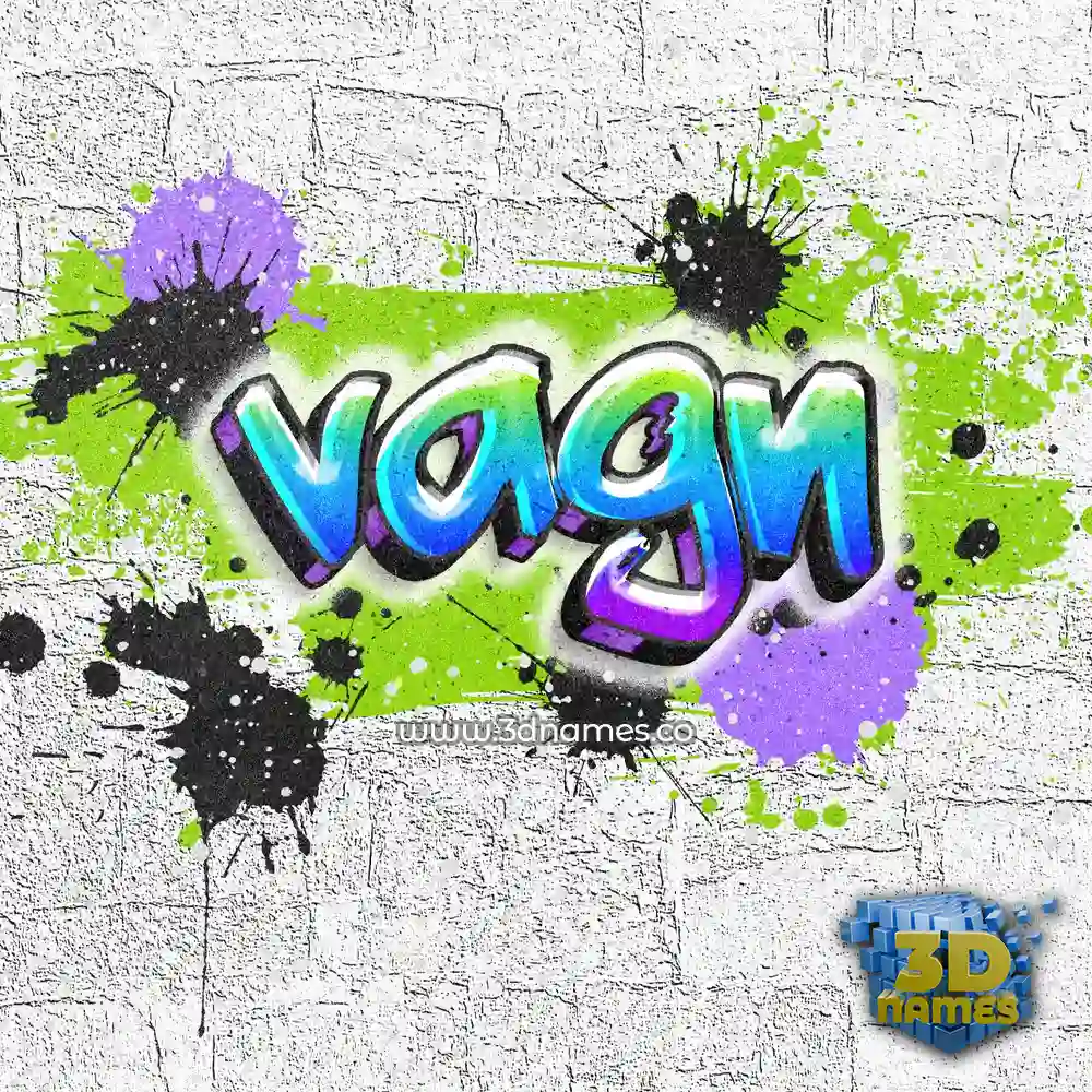 vagn in Graffiti Grunge style - 3D name wallpaper