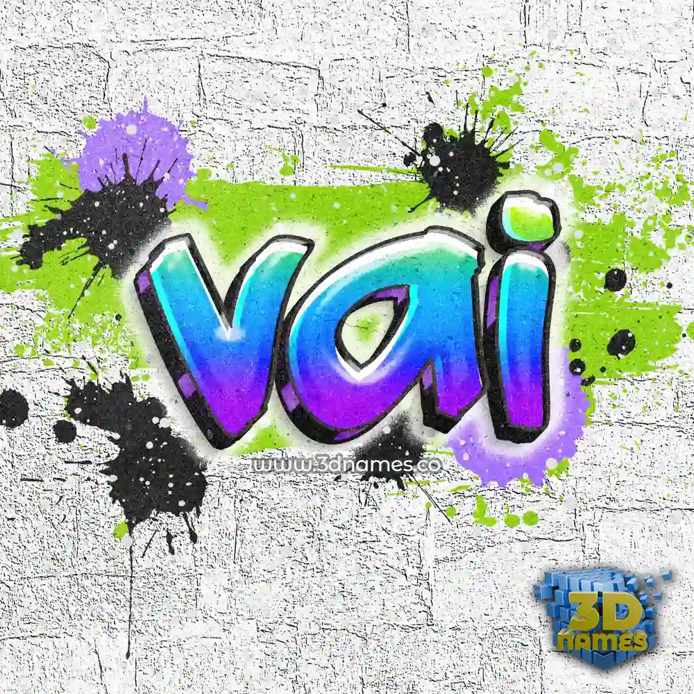 vai in Graffiti Grunge style - 3D name wallpaper