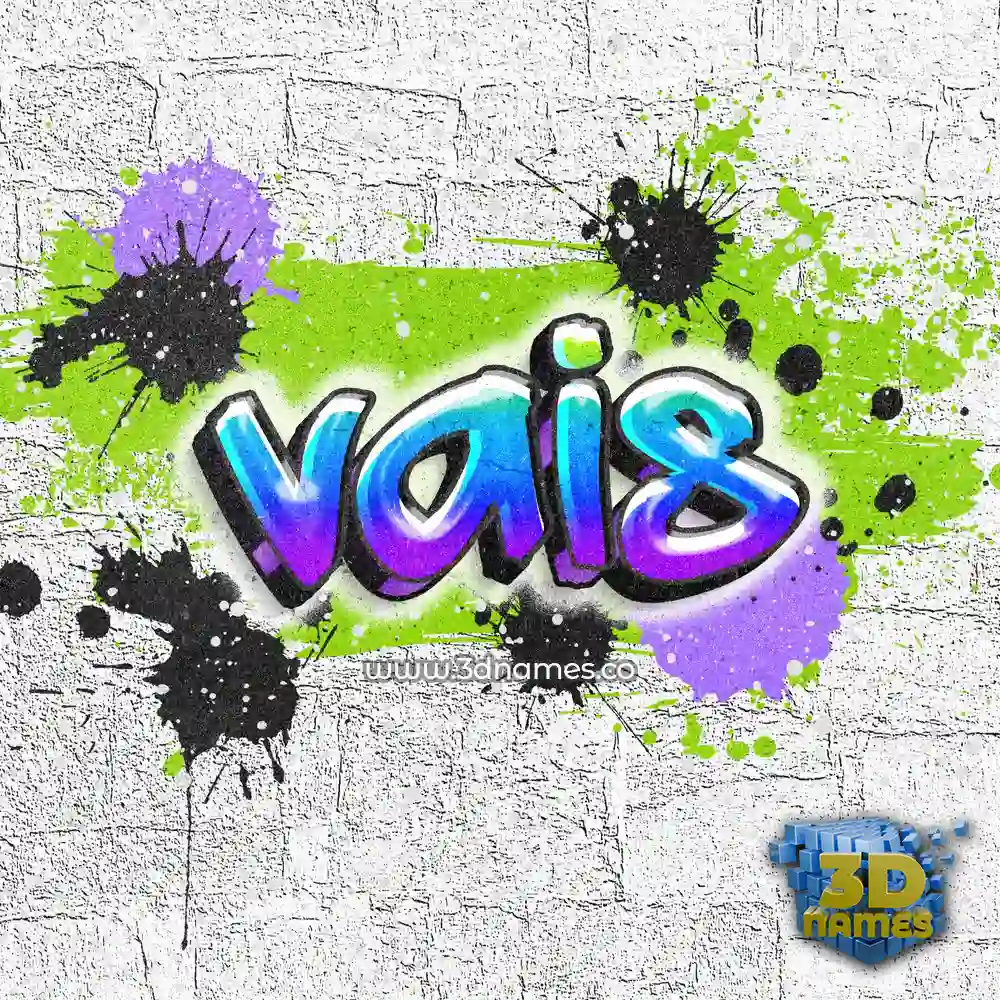 vais in Graffiti Grunge style - 3D name wallpaper