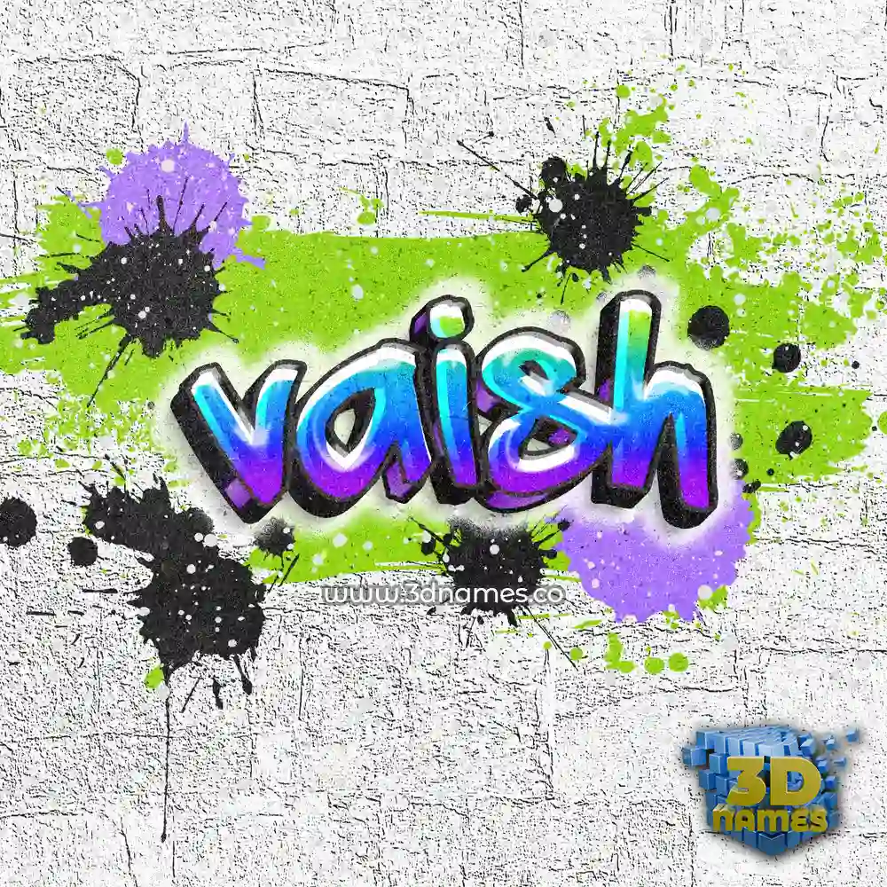 vaish in Graffiti Grunge style - 3D name wallpaper