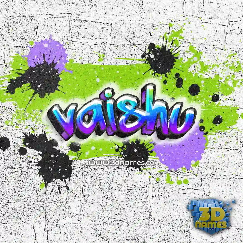 vaishu in Graffiti Grunge style - 3D name wallpaper