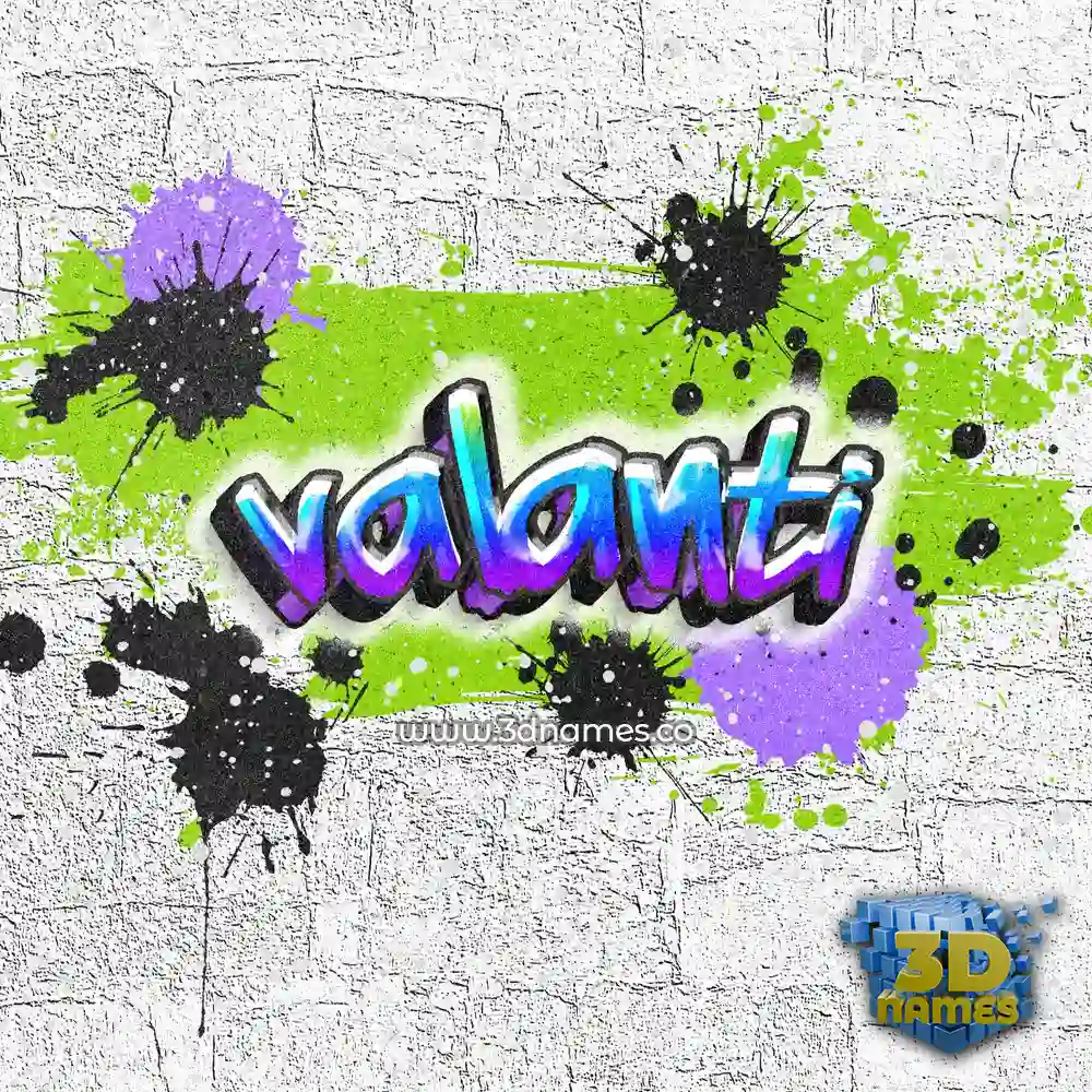 valanti in Graffiti Grunge style - 3D name wallpaper