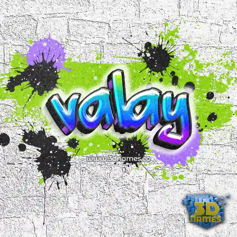 valay in Graffiti Grunge style - 3D name wallpaper