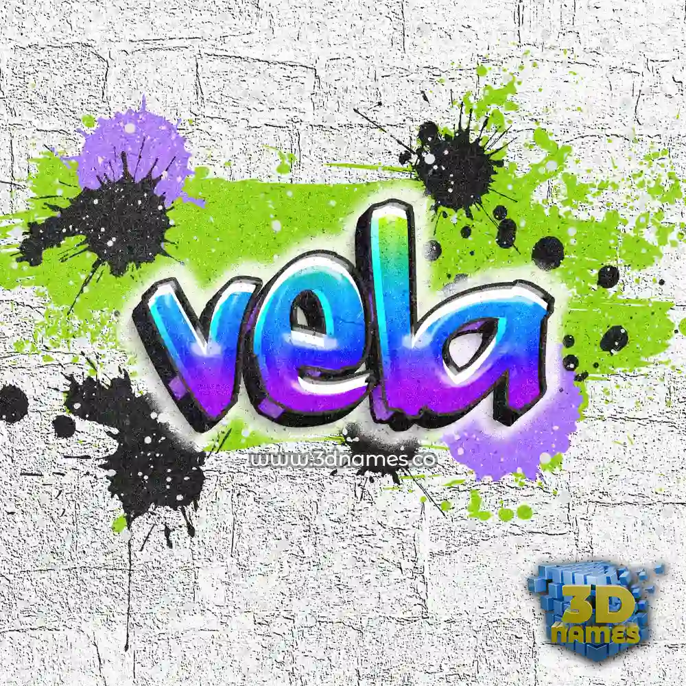 vela in Graffiti Grunge style - 3D name wallpaper