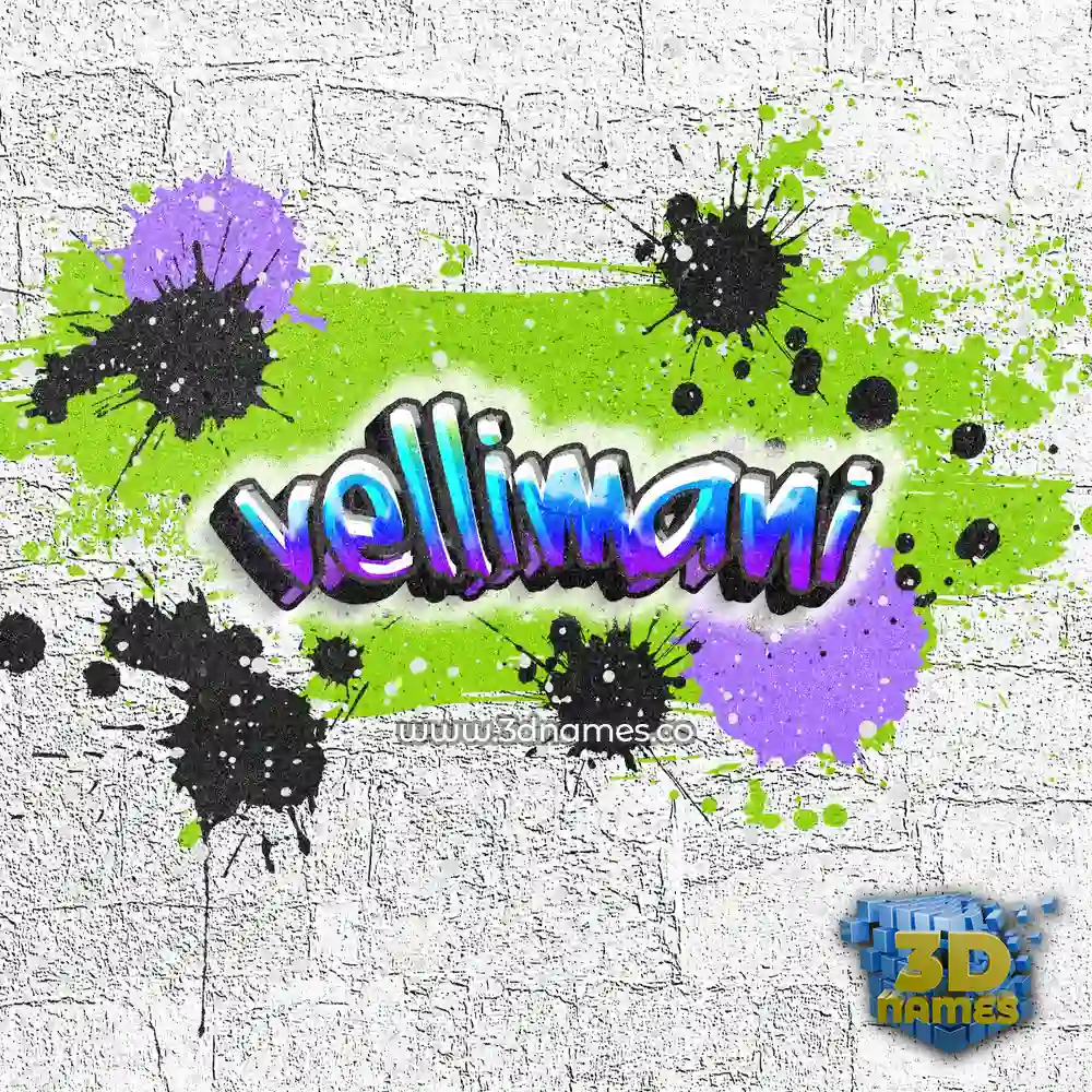 vellimani in Graffiti Grunge style - 3D name wallpaper