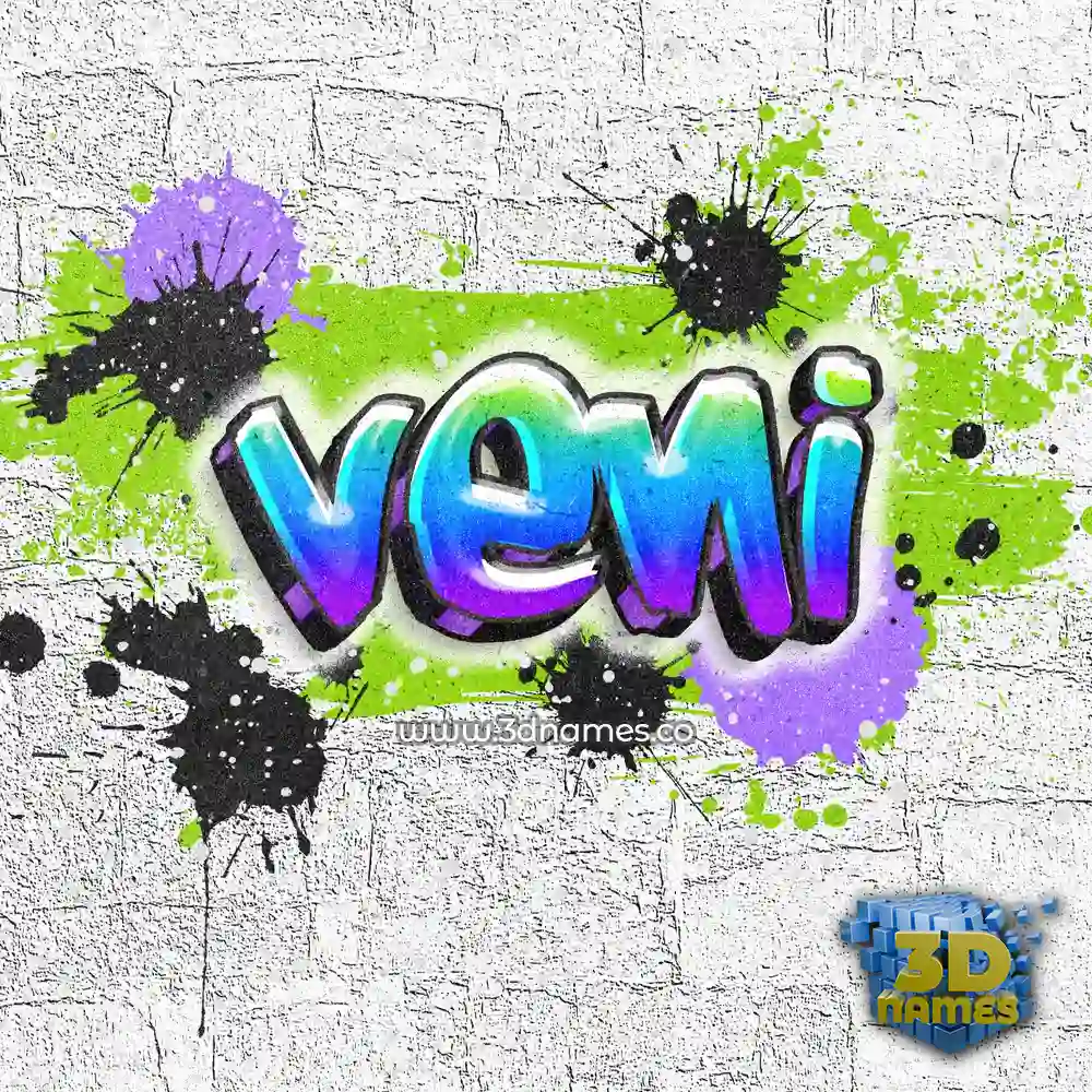 veni in Graffiti Grunge style - 3D name wallpaper