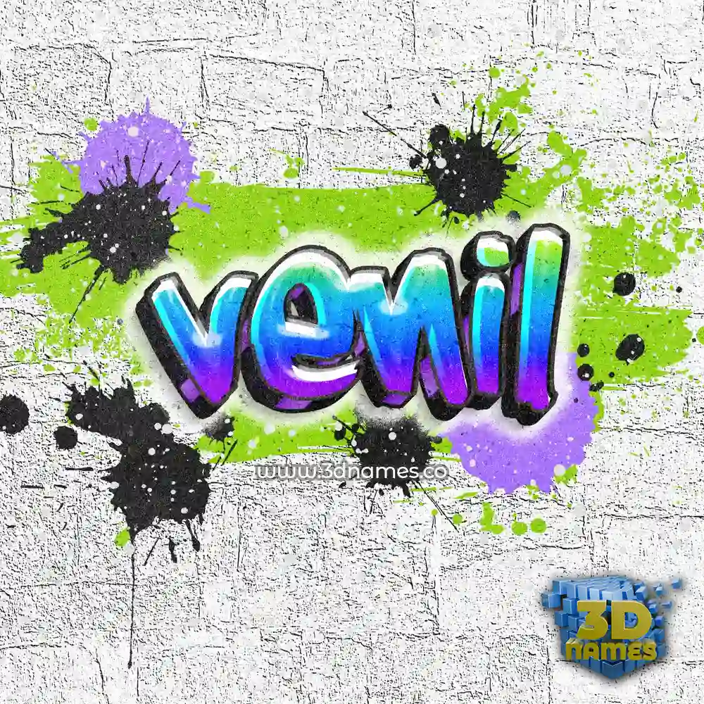 venil in Graffiti Grunge style - 3D name wallpaper