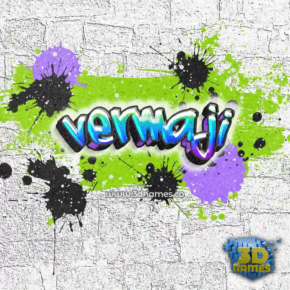 vermaji in Graffiti Grunge style - 3D name wallpaper