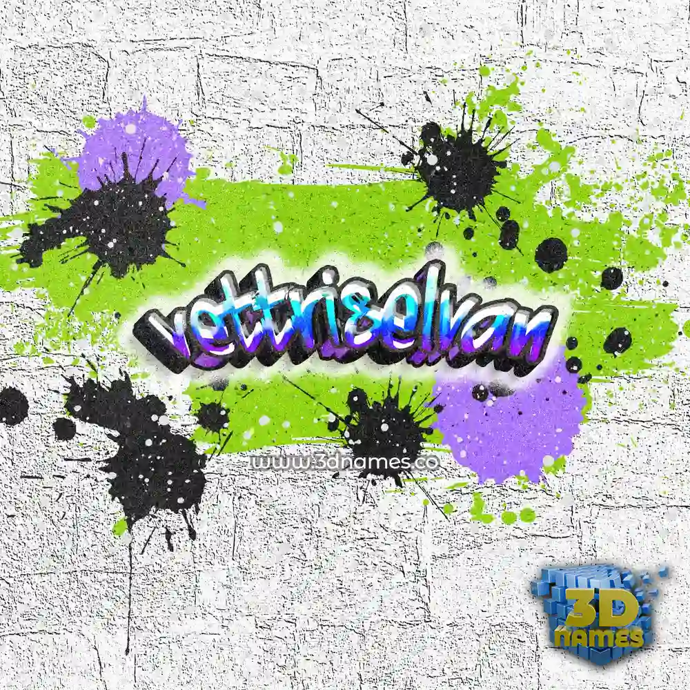 vettriselvan in Graffiti Grunge style - 3D name wallpaper