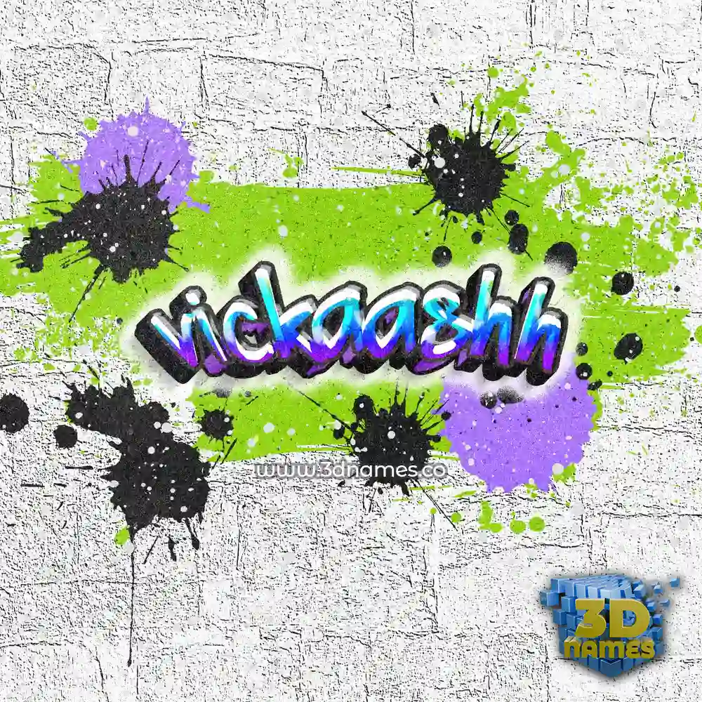 vickaashh in Graffiti Grunge style - 3D name wallpaper
