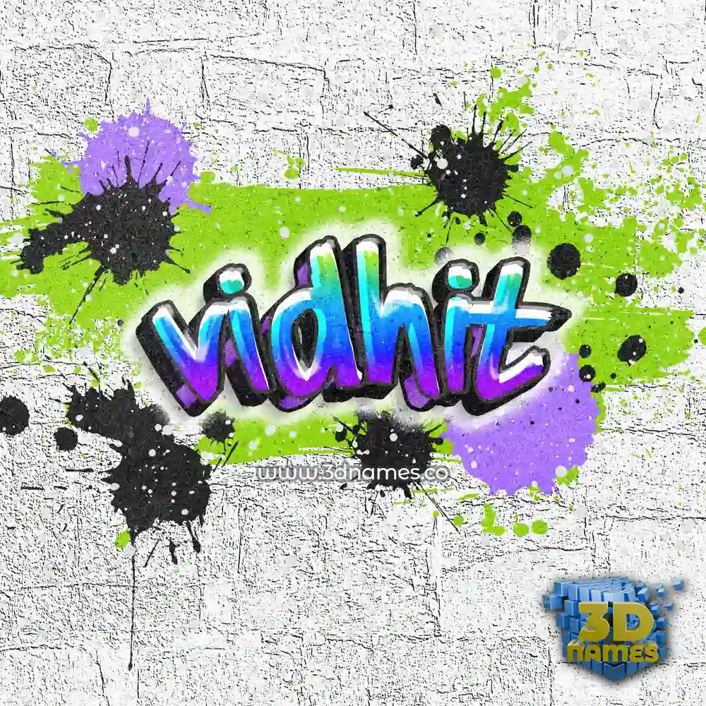 vidhit in Graffiti Grunge style - 3D name wallpaper