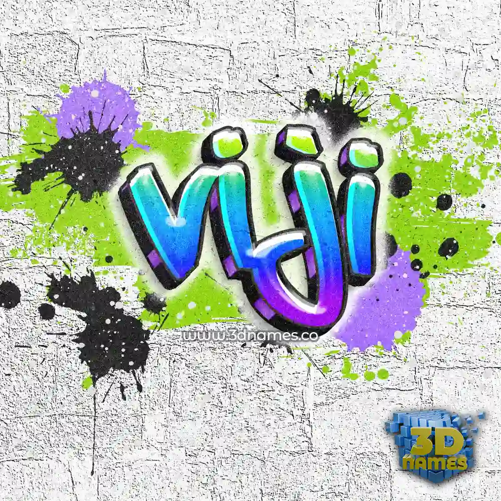 viji in Graffiti Grunge style - 3D name wallpaper
