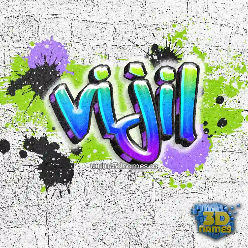 vijil in Graffiti Grunge style - 3D name wallpaper