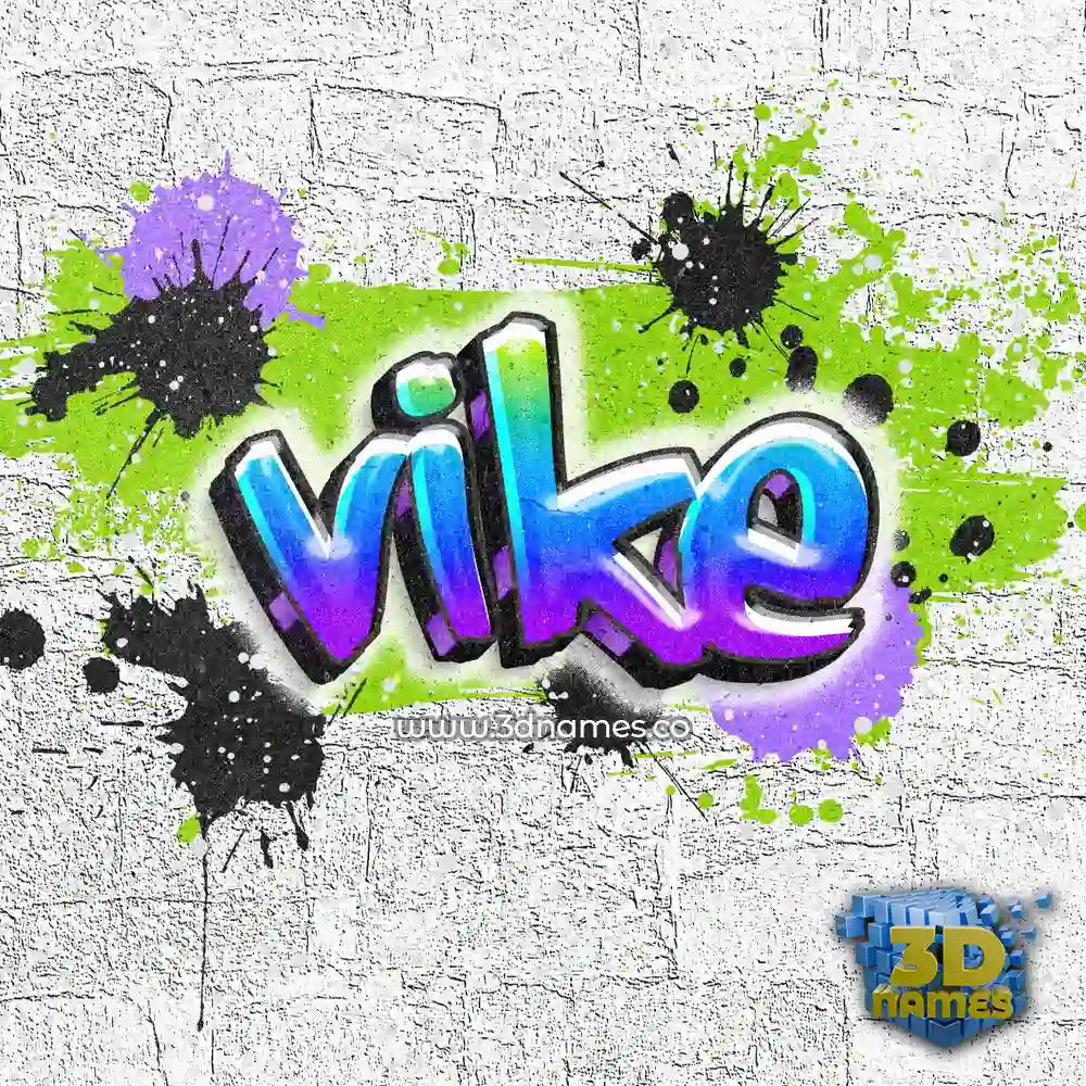vike in Graffiti Grunge style - 3D name wallpaper