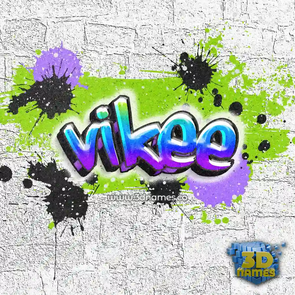 vikee in Graffiti Grunge style - 3D name wallpaper