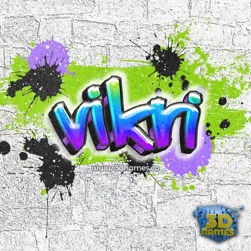vikri in Graffiti Grunge style - 3D name wallpaper