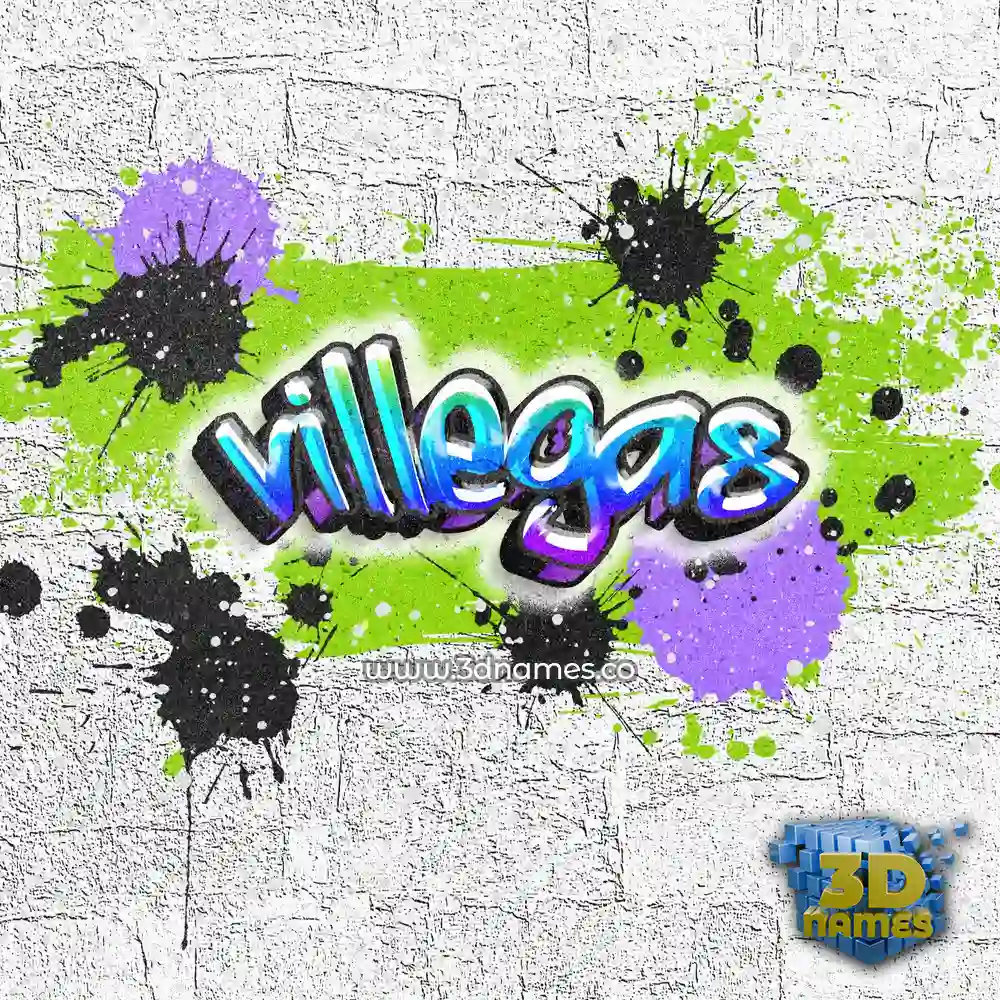 villegas in Graffiti Grunge style - 3D name wallpaper