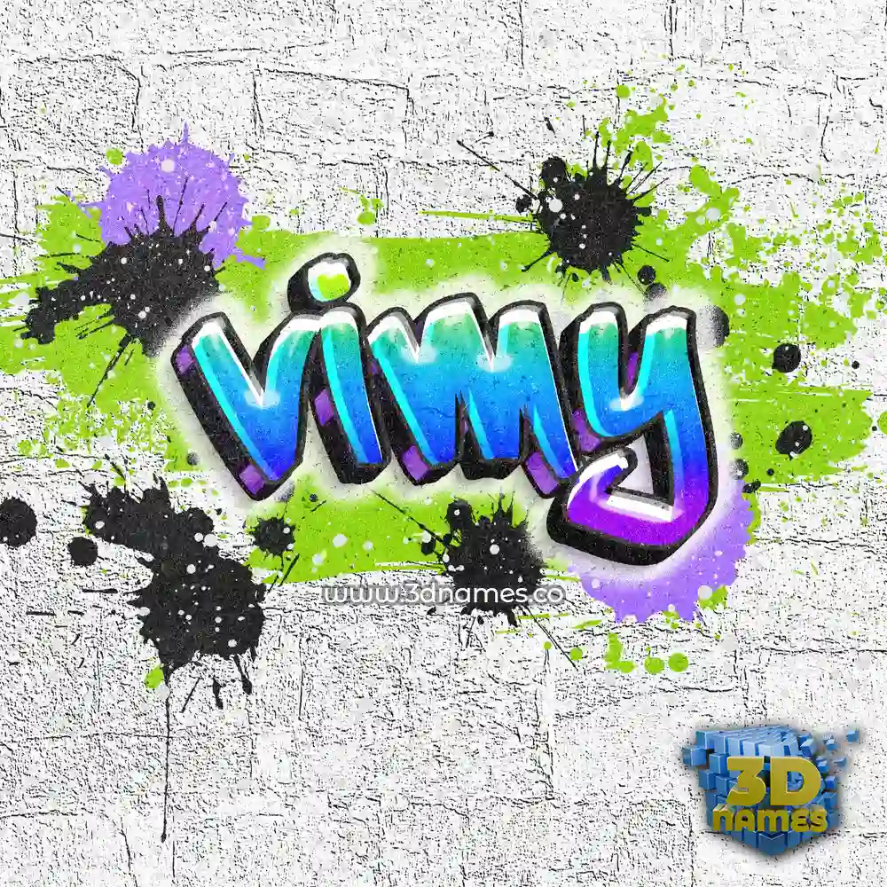 vimy in Graffiti Grunge style - 3D name wallpaper