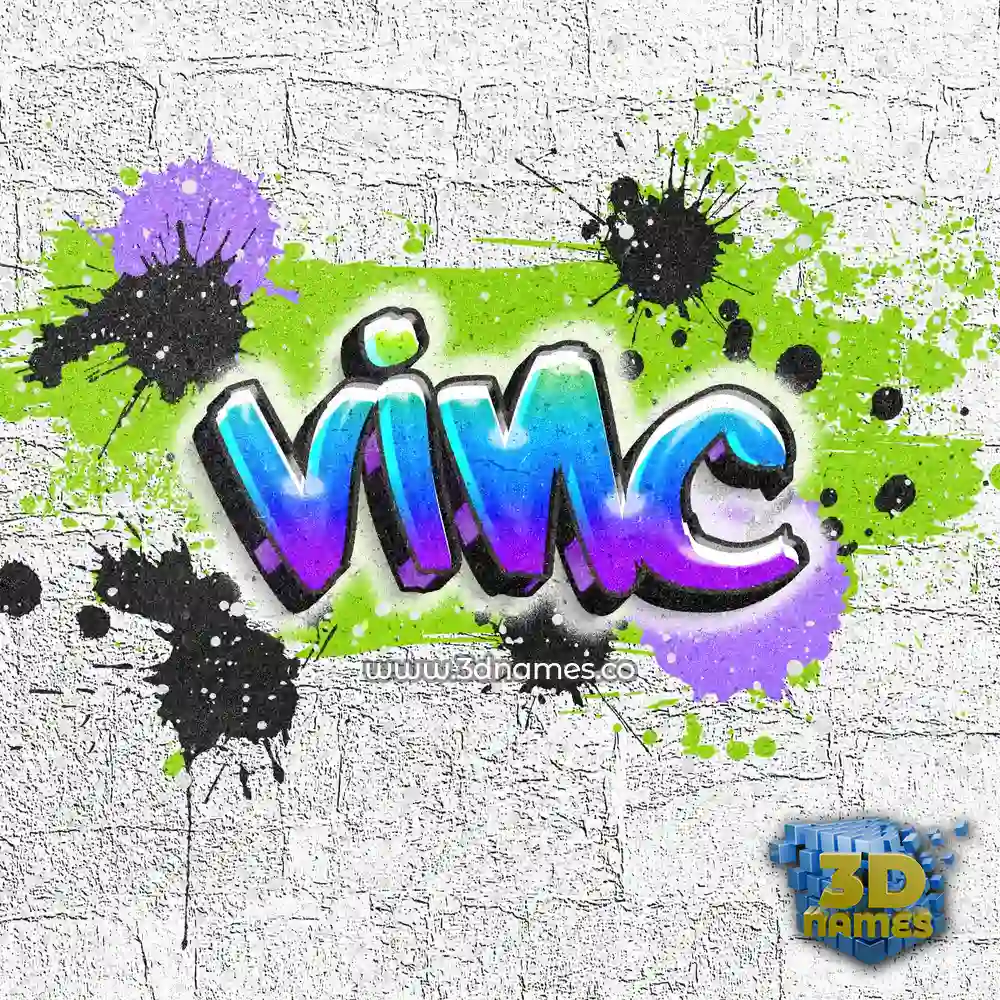 vinc in Graffiti Grunge style - 3D name wallpaper