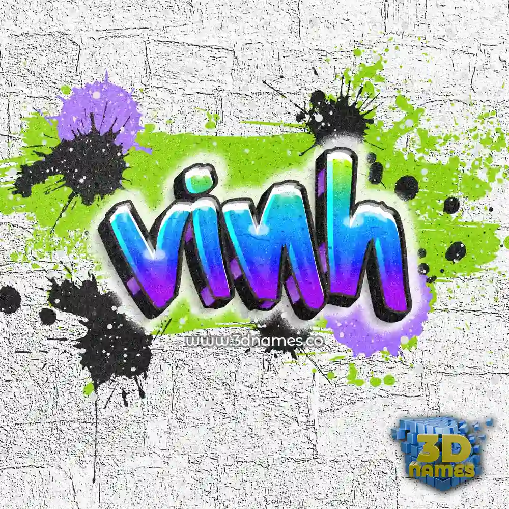 vinh in Graffiti Grunge style - 3D name wallpaper