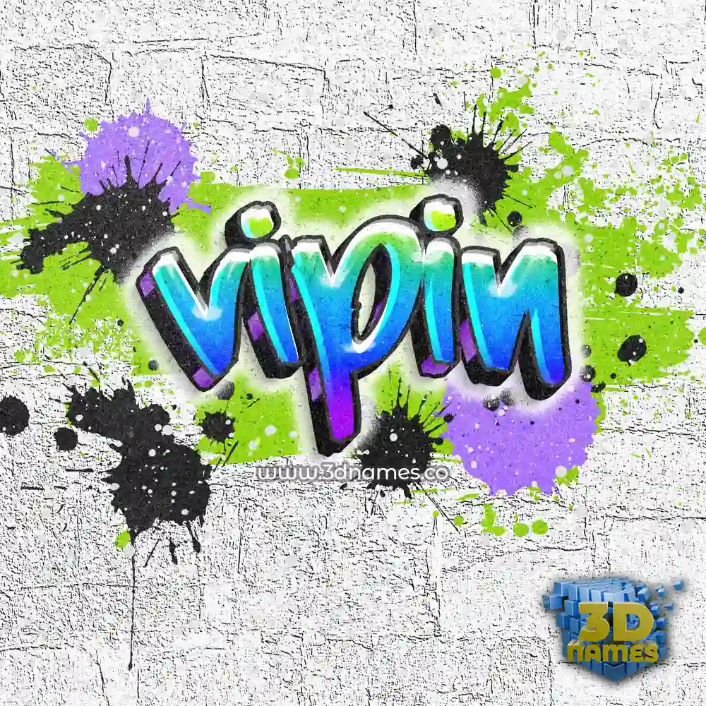 vipin in Graffiti Grunge style - 3D name wallpaper