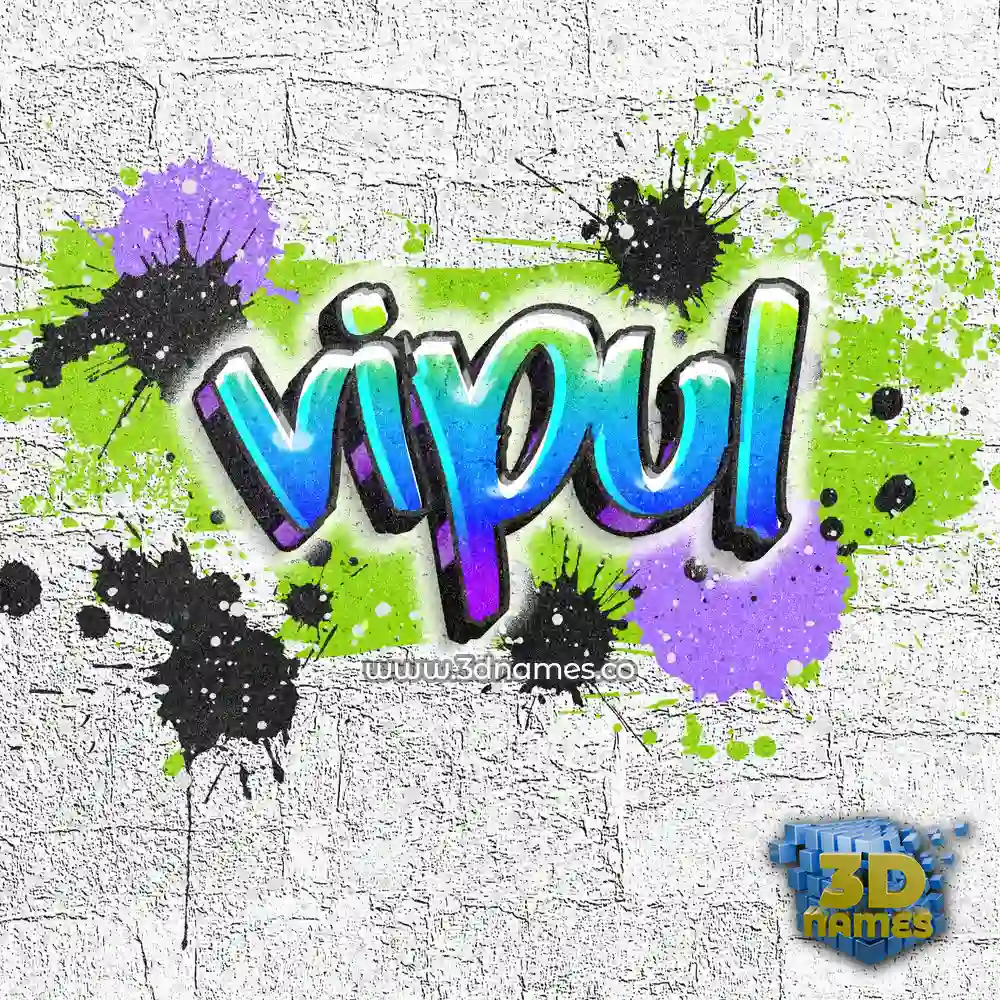 vipul in Graffiti Grunge style - 3D name wallpaper