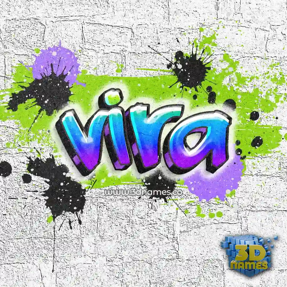 vira in Graffiti Grunge style - 3D name wallpaper