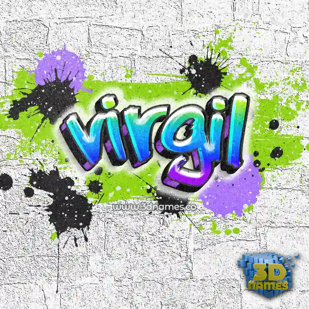 virgil in Graffiti Grunge style - 3D name wallpaper